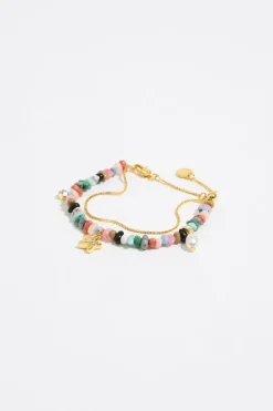 Mujer BIMBA Y LOLA Pulseras<Pulsera Doble Piedras Multicolor