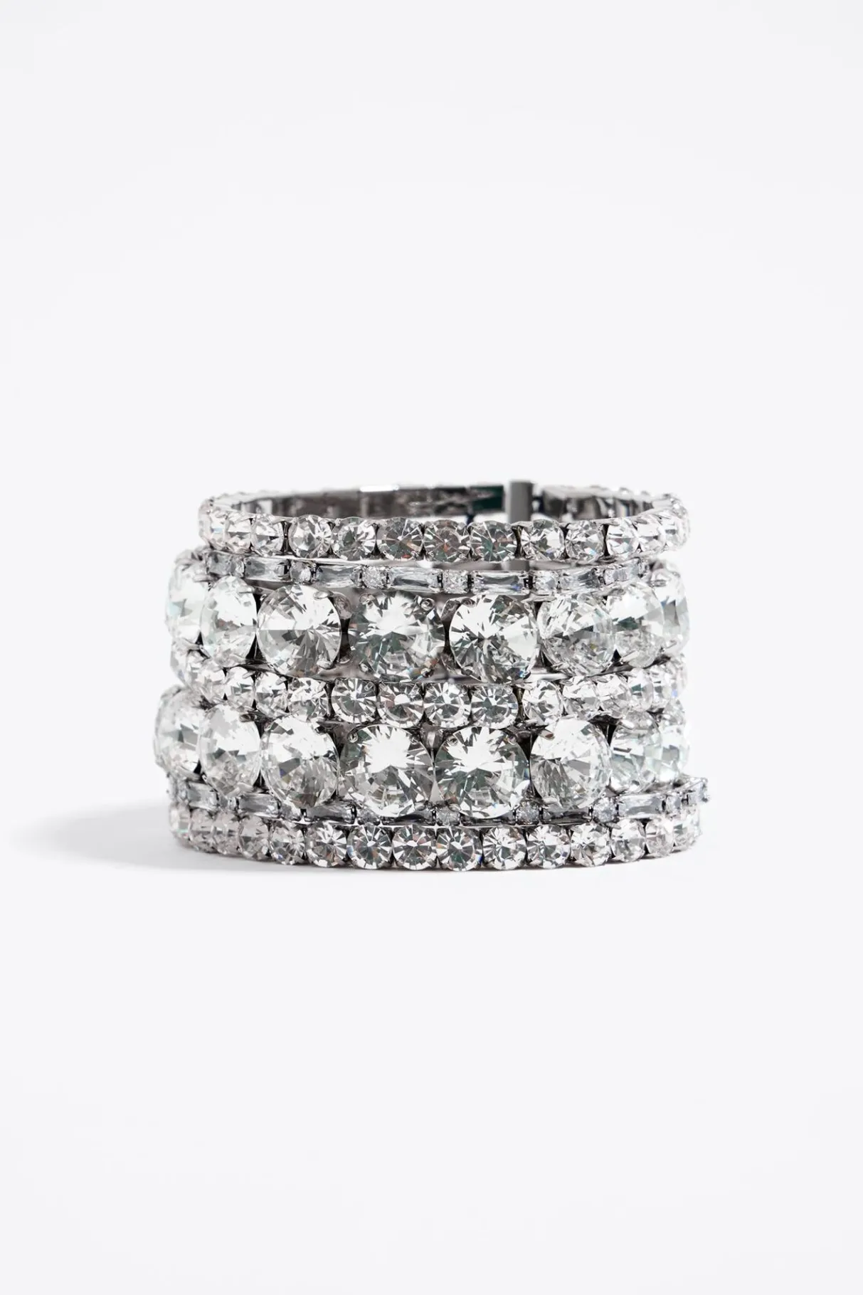 Mujer BIMBA Y LOLA Pulseras<Pulsera Elastica Cristales Plateada