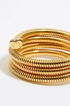 Mujer BIMBA Y LOLA Pulseras<Pulsera Espiral Cristales Dorada