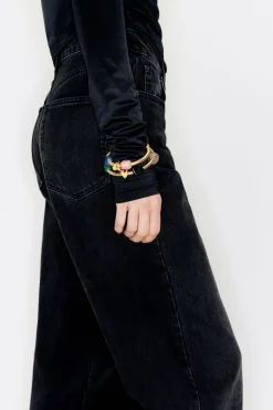 Mujer BIMBA Y LOLA Pulseras<Pulsera Espiral Dorada Piedras Y Corazones