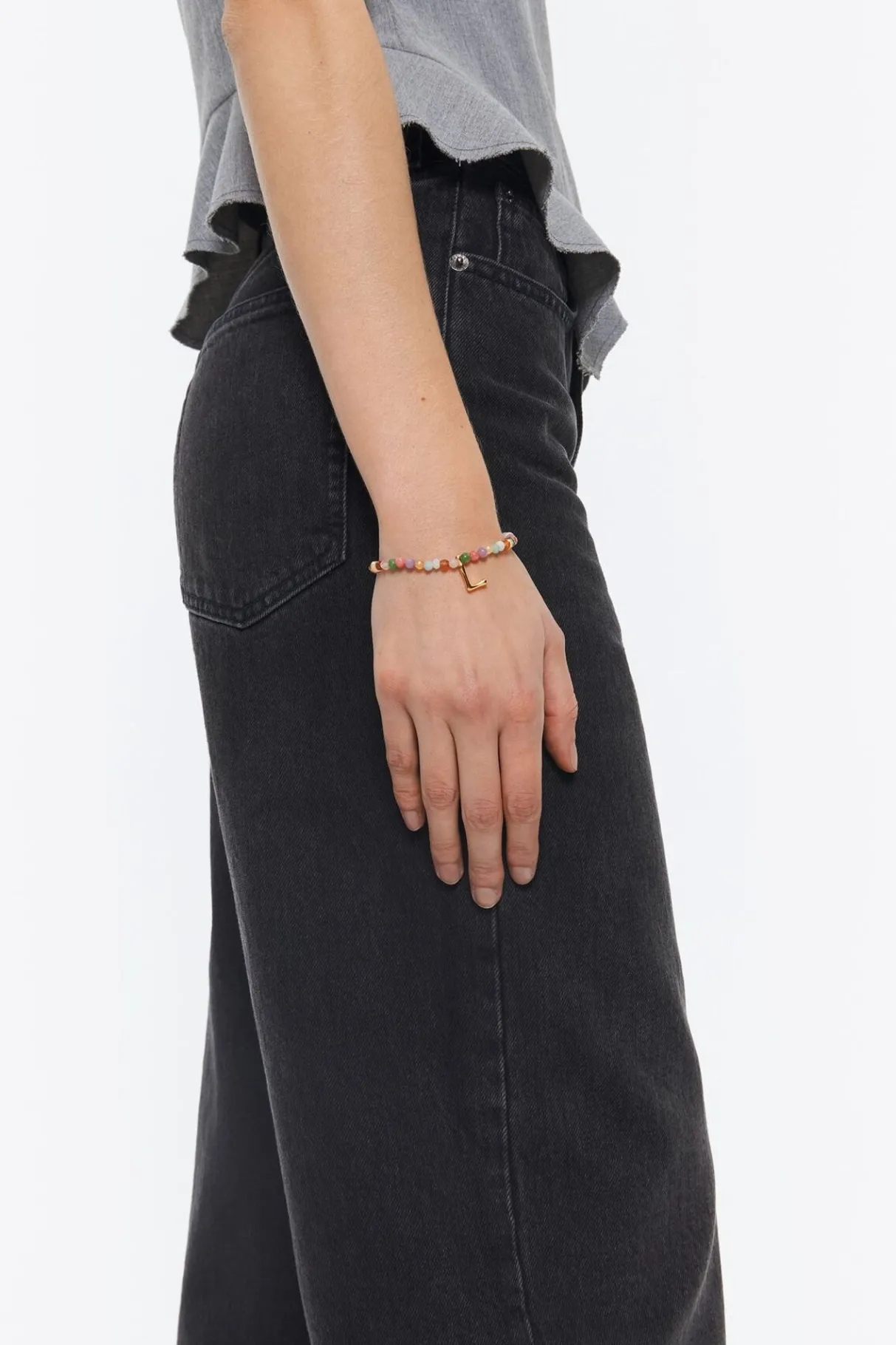 Mujer BIMBA Y LOLA Abecedario<Pulsera Letra L Piedras Multicolores