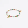 Mujer BIMBA Y LOLA Abecedario<Pulsera Letra V Piedras Multicolores