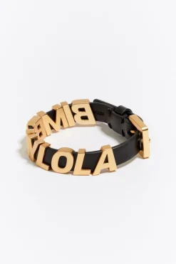 Mujer BIMBA Y LOLA Pulseras<Pulsera Letras Logo Piel Negra