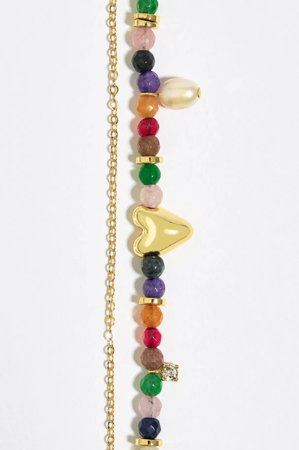 Mujer BIMBA Y LOLA Pulseras<Pulsera Piedras Y Corazon Dorada