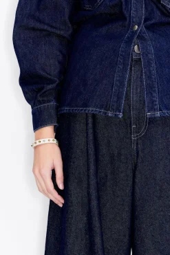 Mujer BIMBA Y LOLA Pulseras<Pulsera Piel Tachas Marfil