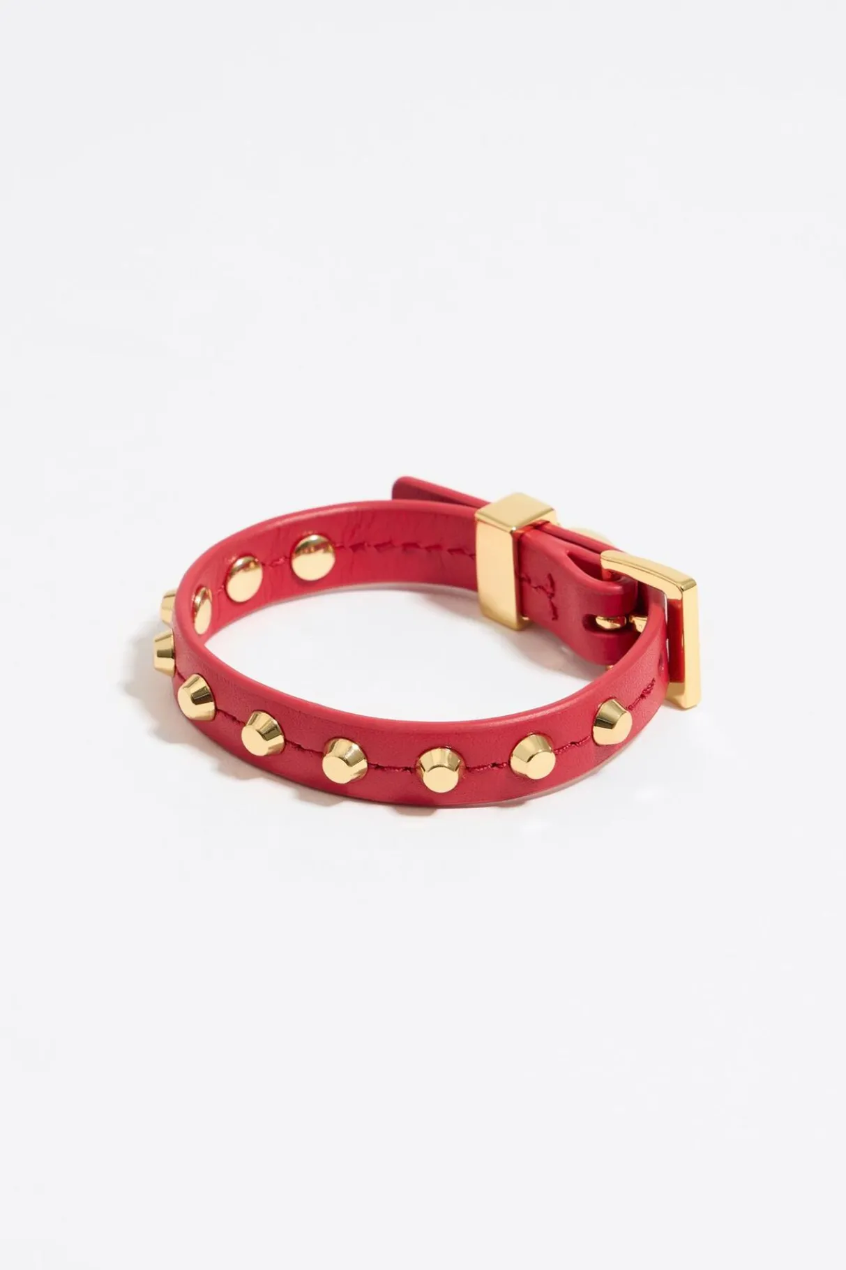 Mujer BIMBA Y LOLA Pulseras<Pulsera Piel Tachas Roja