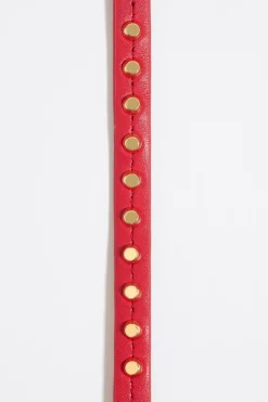 Mujer BIMBA Y LOLA Pulseras<Pulsera Piel Tachas Roja