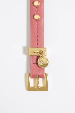 Mujer BIMBA Y LOLA Pulseras<Pulsera Piel Tachas Rosa