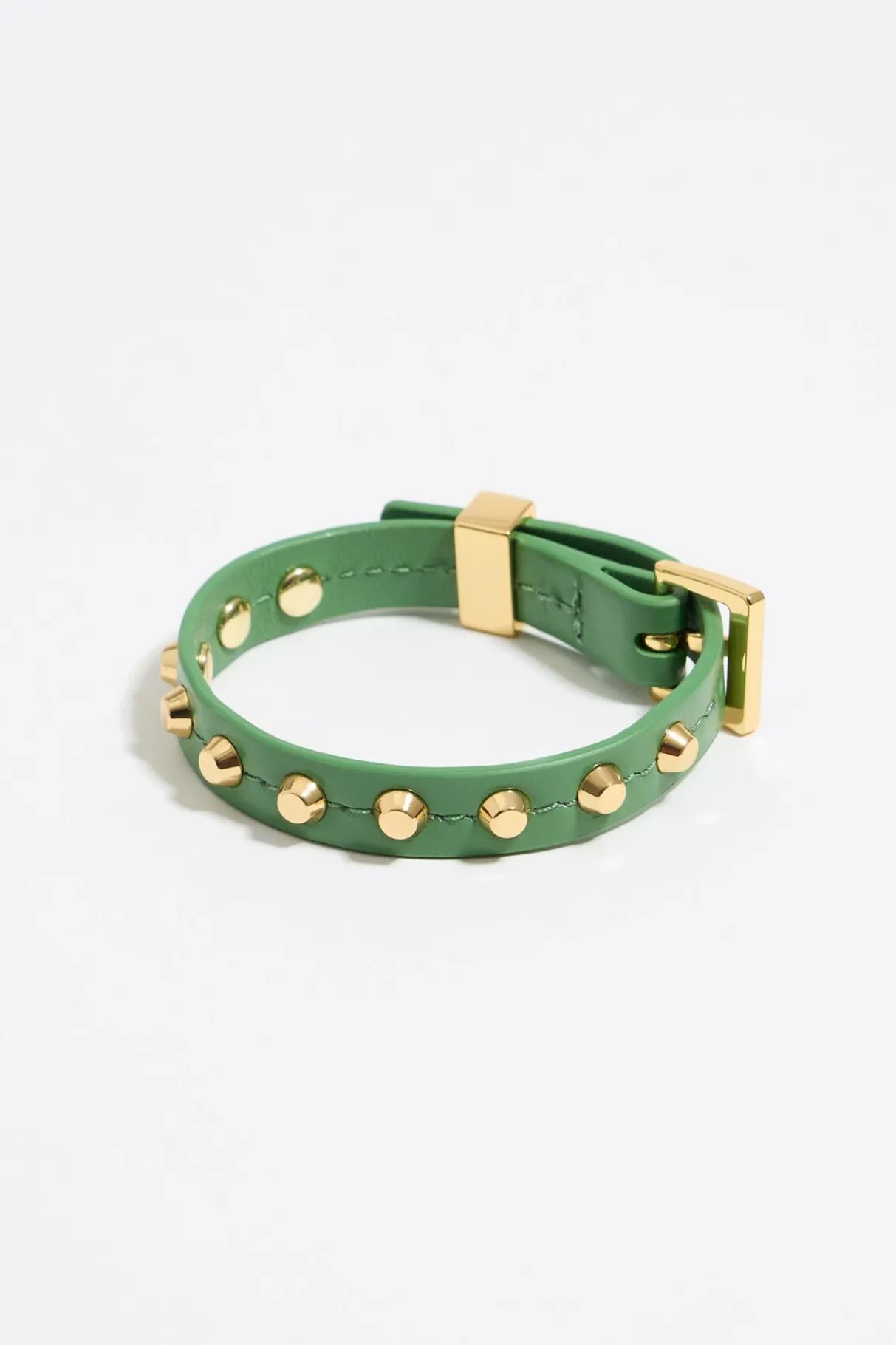 Mujer BIMBA Y LOLA Pulseras<Pulsera Piel Tachas Verde