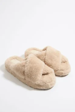 Mujer BIMBA Y LOLA Sandalias<Sandalia Plana Pelo Beige