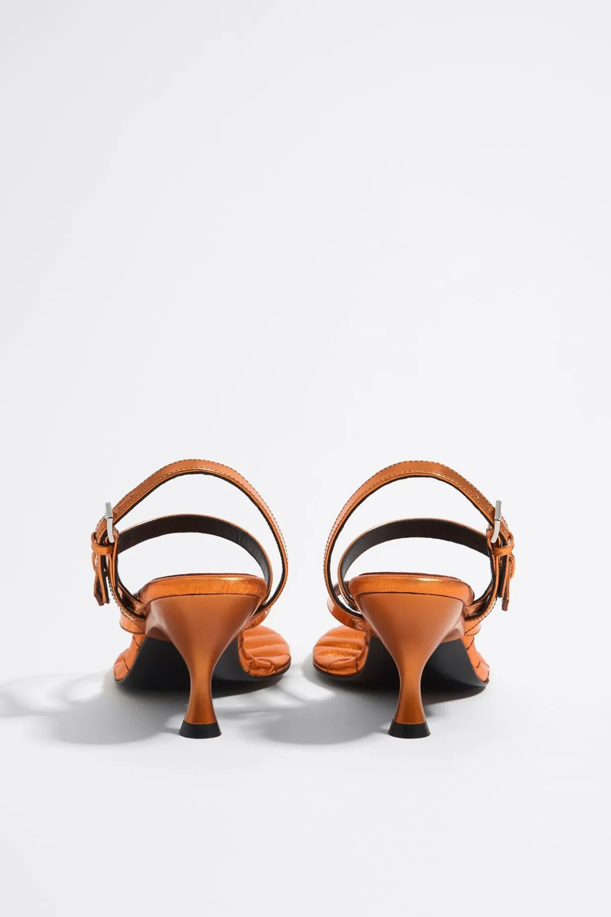 Mujer BIMBA Y LOLA Sandalias<Sandalia Tacon Tiras Piel Naranja