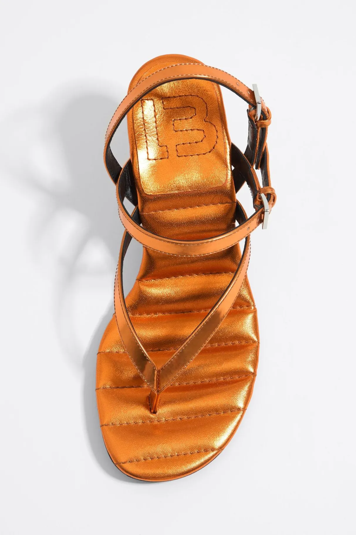 Mujer BIMBA Y LOLA Sandalias<Sandalia Tacon Tiras Piel Naranja