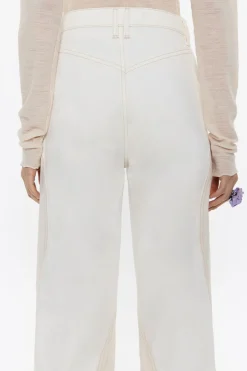 Mujer BIMBA Y LOLA Pantalones<Straight Cropped - Vaquero Alto Bicolor Crudo