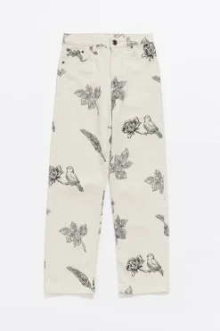 Mujer BIMBA Y LOLA Pantalones<Straight Cropped - Vaquero Canary Pop Blanco