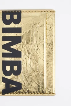 Mujer BIMBA Y LOLA Piel<Tarjetero Piel Oro