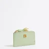 Mujer BIMBA Y LOLA Piel<Tarjetero-Monedero Piel Verde Pastel