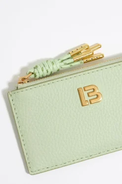 Mujer BIMBA Y LOLA Piel<Tarjetero-Monedero Piel Verde Pastel