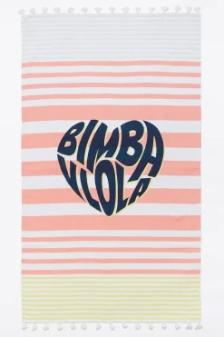 Mujer BIMBA Y LOLA Toallas De Playa<Toalla Algodon Rayas Coral