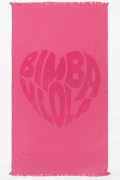 Mujer BIMBA Y LOLA Toallas De Playa<Toalla Logo Corazon Jacquard Fresa