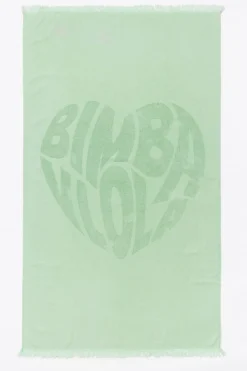 Mujer BIMBA Y LOLA Toallas De Playa<Toalla Logo Corazon Jacquard Verde