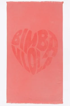 Mujer BIMBA Y LOLA Toallas De Playa<Toalla Logo Corazon Jacquard Melocoton