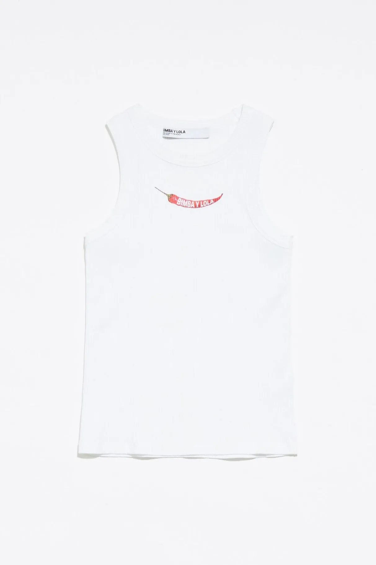 Mujer BIMBA Y LOLA Camisetas<Top Ajustado Guindilla Blanco