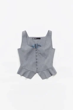 Mujer BIMBA Y LOLA Camisas<Top Ajustado Lana Fria Gris