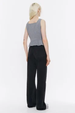 Mujer BIMBA Y LOLA Total Look<Top Ajustado Lana Fria Gris