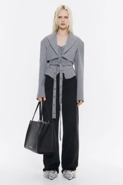 Mujer BIMBA Y LOLA Total Look<Top Ajustado Lana Fria Gris