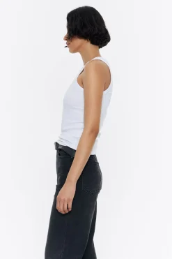 Mujer BIMBA Y LOLA Camisetas<Top Ajustado Logo Estampado Blanco