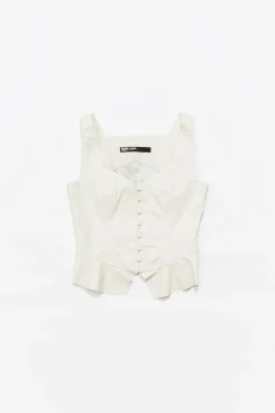 Mujer BIMBA Y LOLA Piel<Top Ajustado Piel Gris Hielo