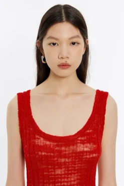 Mujer BIMBA Y LOLA Punto<Top Ajustado Punto Rojo