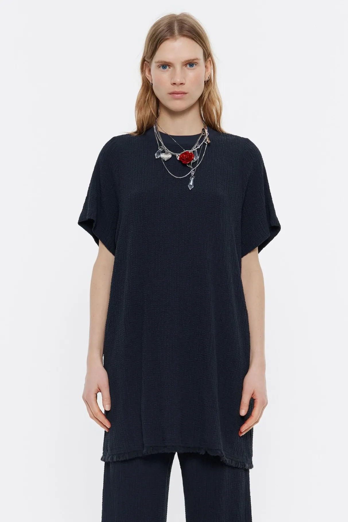 Mujer BIMBA Y LOLA Camisetas<Top Largo Desflecado Antracita