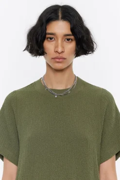 Mujer BIMBA Y LOLA Camisetas<Top Largo Desflecado Caqui