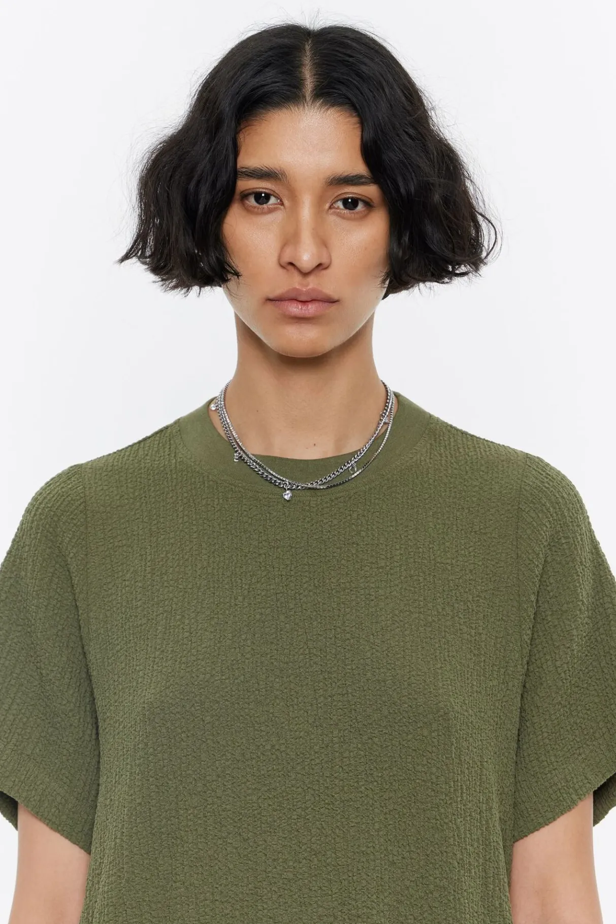 Mujer BIMBA Y LOLA Camisetas<Top Largo Desflecado Caqui