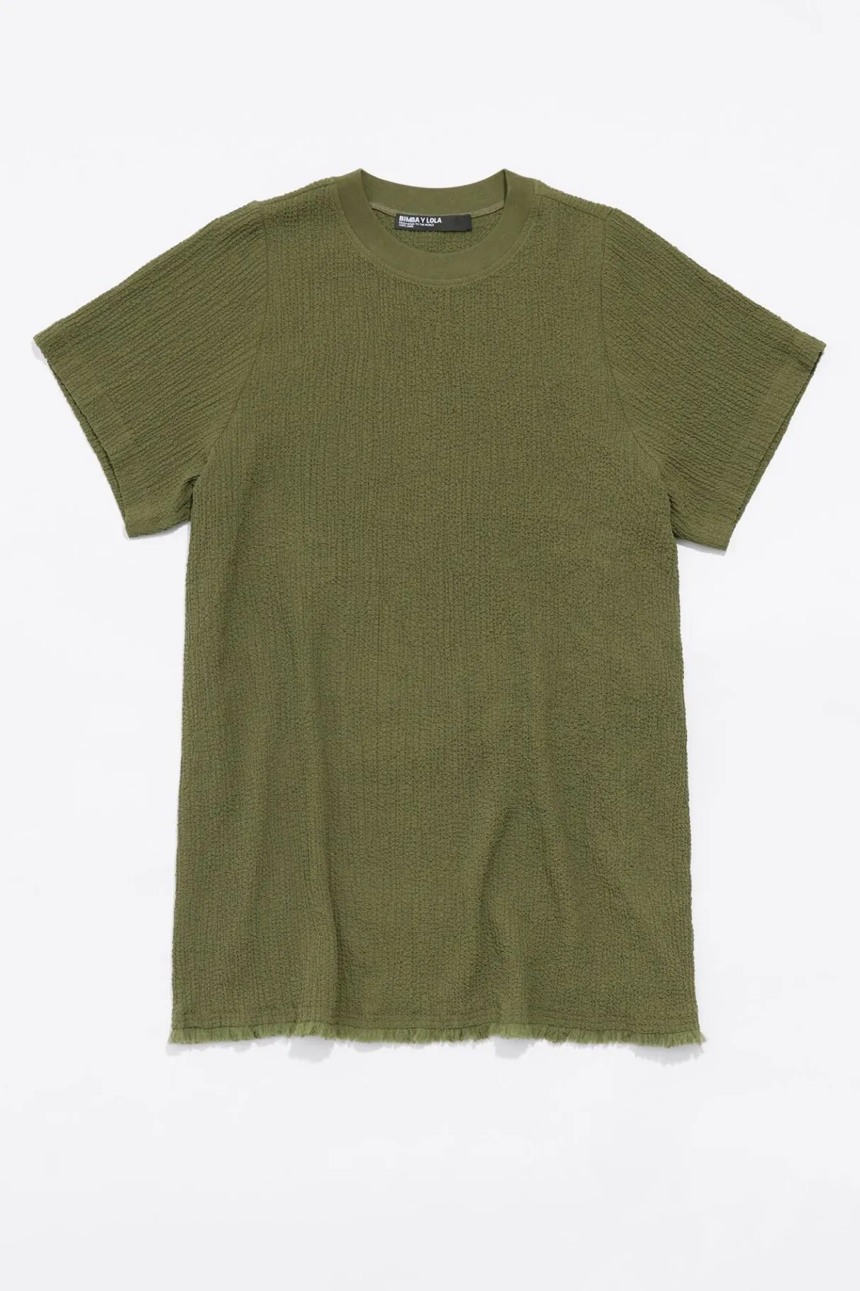 Mujer BIMBA Y LOLA Camisetas<Top Largo Desflecado Caqui