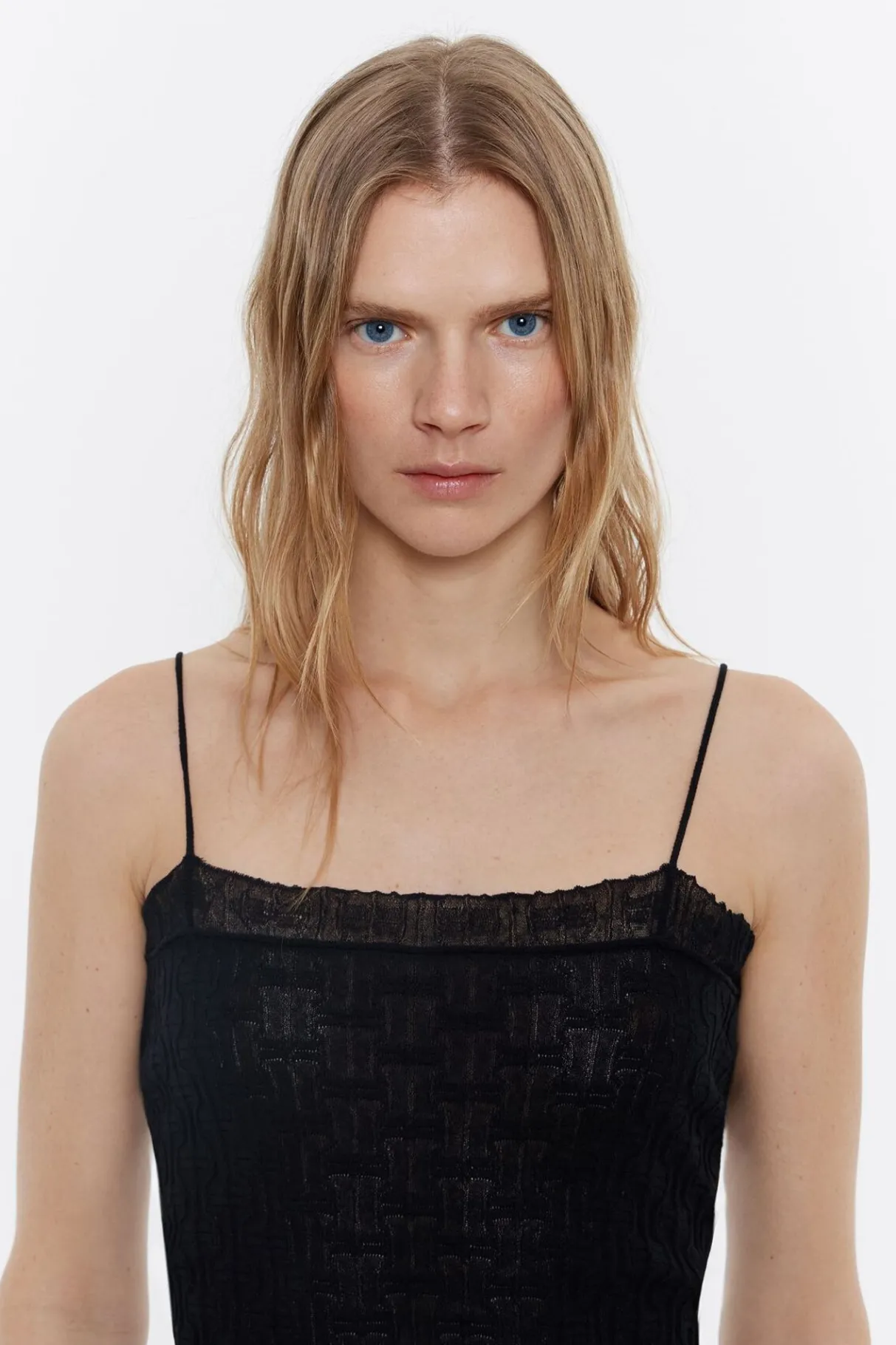 Mujer BIMBA Y LOLA Punto<Top Punto Ajustado Negro