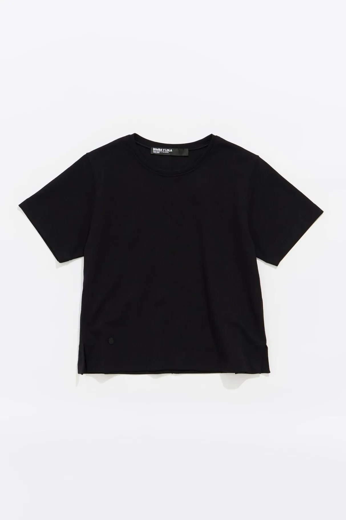 Mujer BIMBA Y LOLA Camisetas<Top Recto Corto Punto Roma Negro