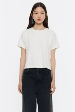 Mujer BIMBA Y LOLA Camisetas<Top Recto Corto Punto Roma Marfil