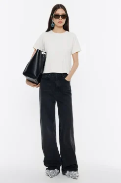 Mujer BIMBA Y LOLA Camisetas<Top Recto Corto Punto Roma Marfil