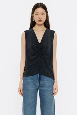 Mujer BIMBA Y LOLA Camisetas<Top Recto Negro