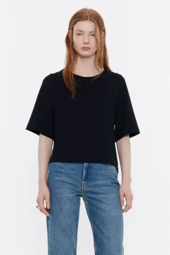 Mujer BIMBA Y LOLA Camisetas<Top Recto Punto Roma Negro