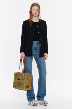 Mujer BIMBA Y LOLA Camisetas<Top Recto Punto Roma Negro