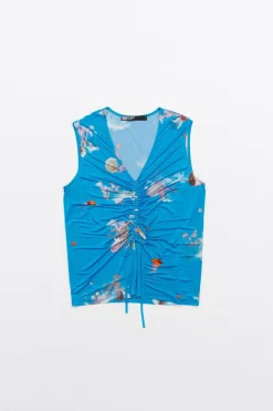 Mujer BIMBA Y LOLA Camisetas<Top Recto Waves Azul
