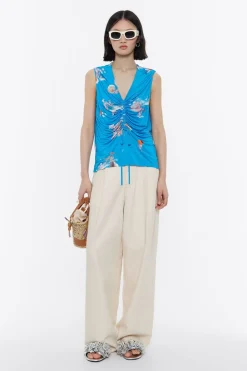 Mujer BIMBA Y LOLA Camisetas<Top Recto Waves Azul