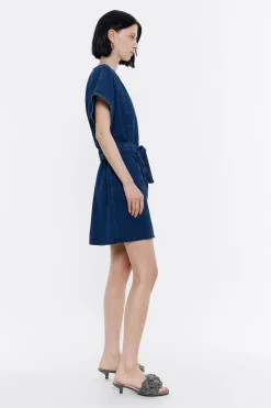 Mujer BIMBA Y LOLA Denim<Vestido Corto Denim Indigo Oscuro