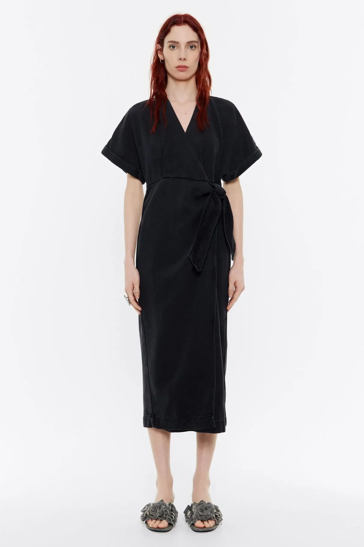 Mujer BIMBA Y LOLA Denim<Vestido Cruzado Denim Negro