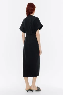Mujer BIMBA Y LOLA Denim<Vestido Cruzado Denim Negro