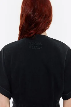 Mujer BIMBA Y LOLA Denim<Vestido Cruzado Denim Negro