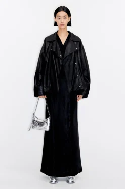 Mujer BIMBA Y LOLA Vestidos Y Monos<Vestido Cruzado Saten Negro